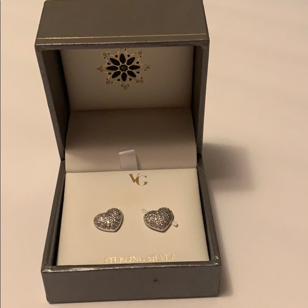Sterling silver heart earrings